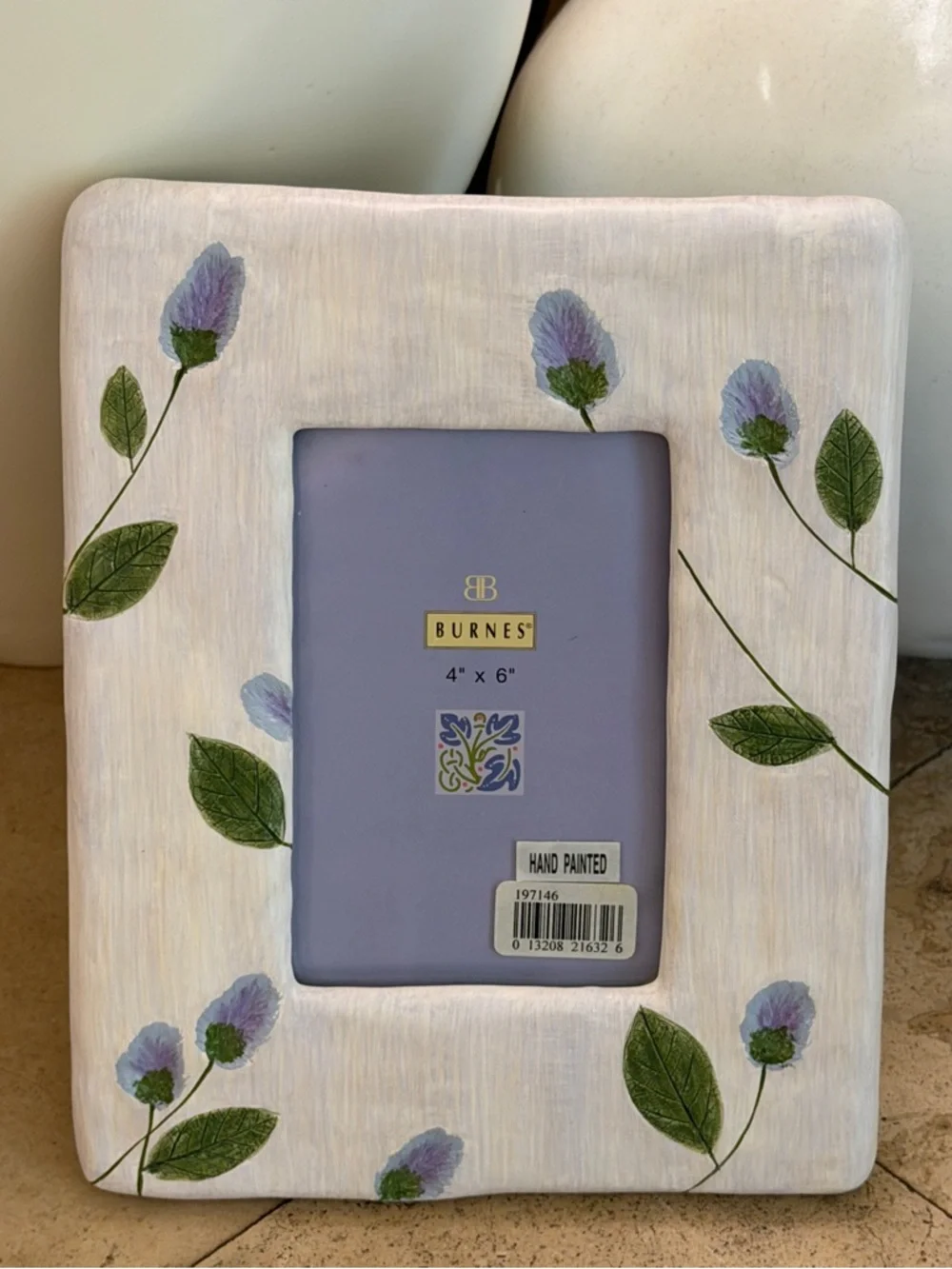 NIB~Beautiful Hand Painted Vintage Burnes Of Boston Picture Frame